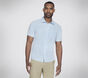 The GO WALK Air Short Sleeve Shirt, LICHT BLAUW / ZILVER, large image number 3