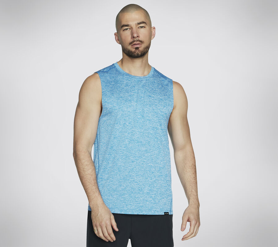 GO DRI Charge Muscle Tank, BLAUW / GROENTE, largeimage number 0