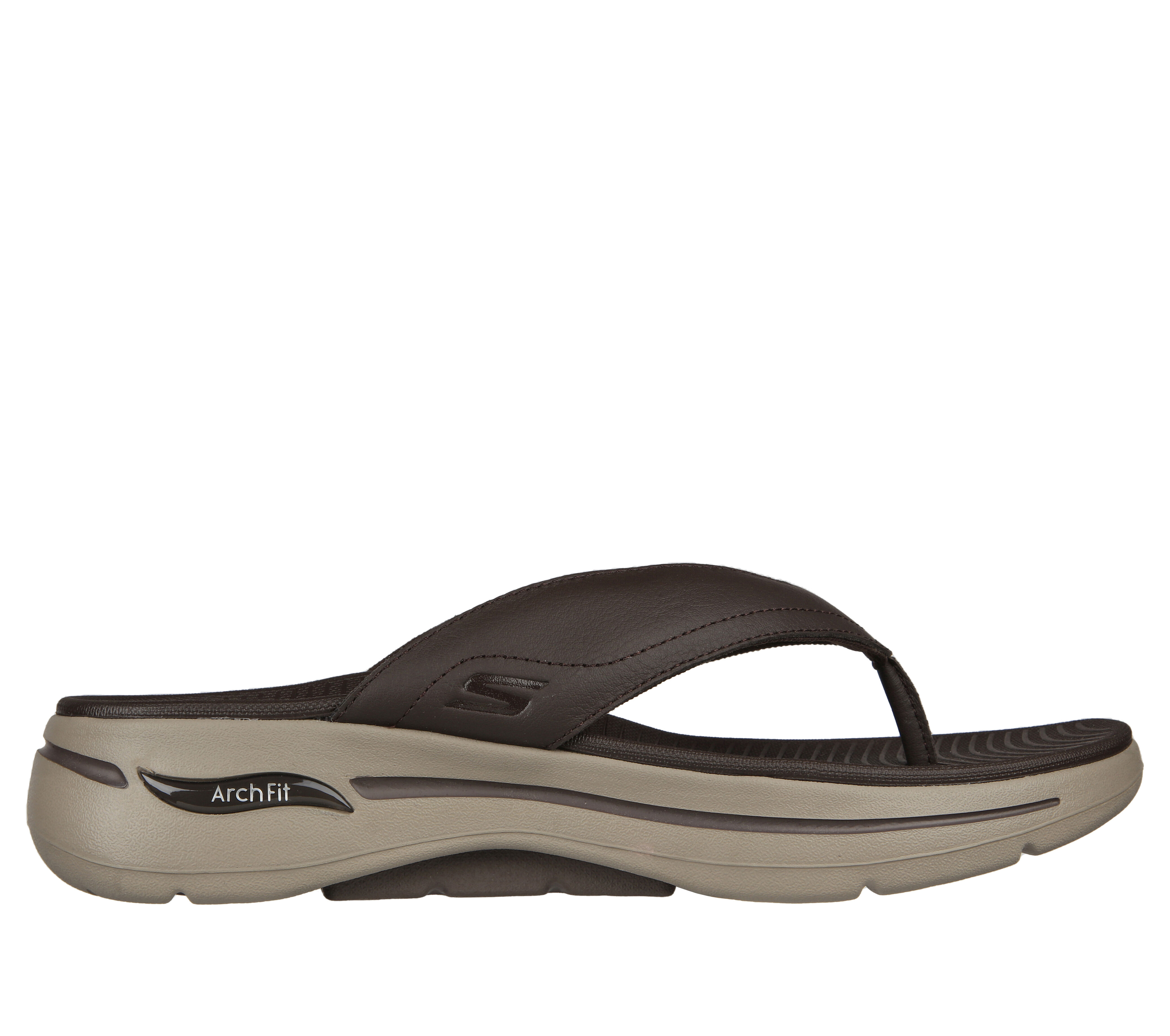 Bespaar 1% Heren Schoenen voor voor Sandalen badslippers en teenslippers voor Leren sandalen Skechers Leer Arch Fit Sandal Black/white 10 D voor heren 