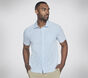 The GO WALK Air Short Sleeve Shirt, LICHT BLAUW / ZILVER, large image number 0