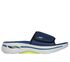 GO WALK Arch Fit Sandal - Manta Ray Bay, NAVY / LIME, swatch